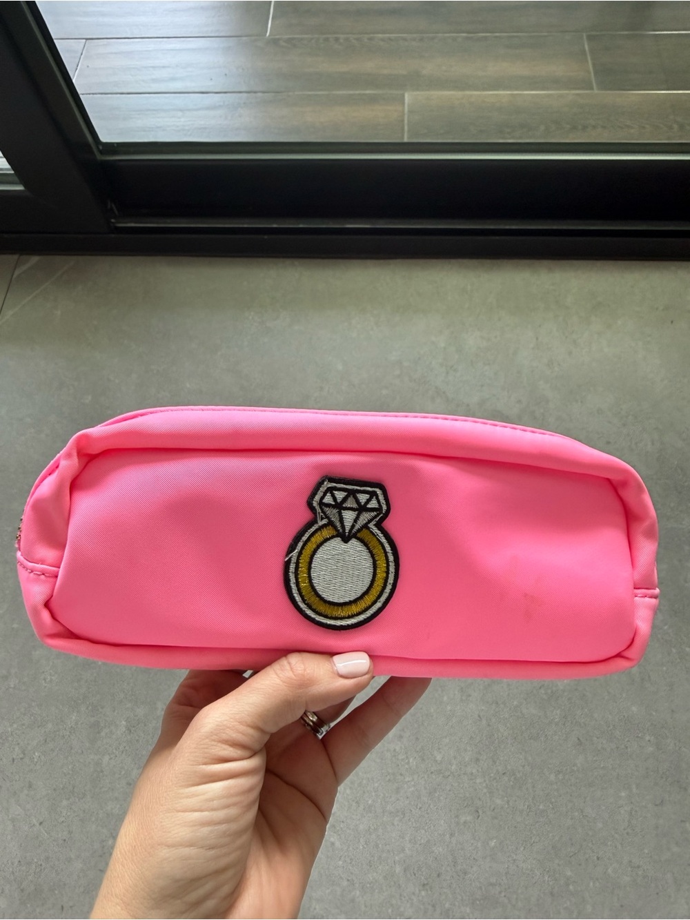 Stoney Clover Lane Hot Pink (BUBBLEGUM) Ring Patch Slim Pouch